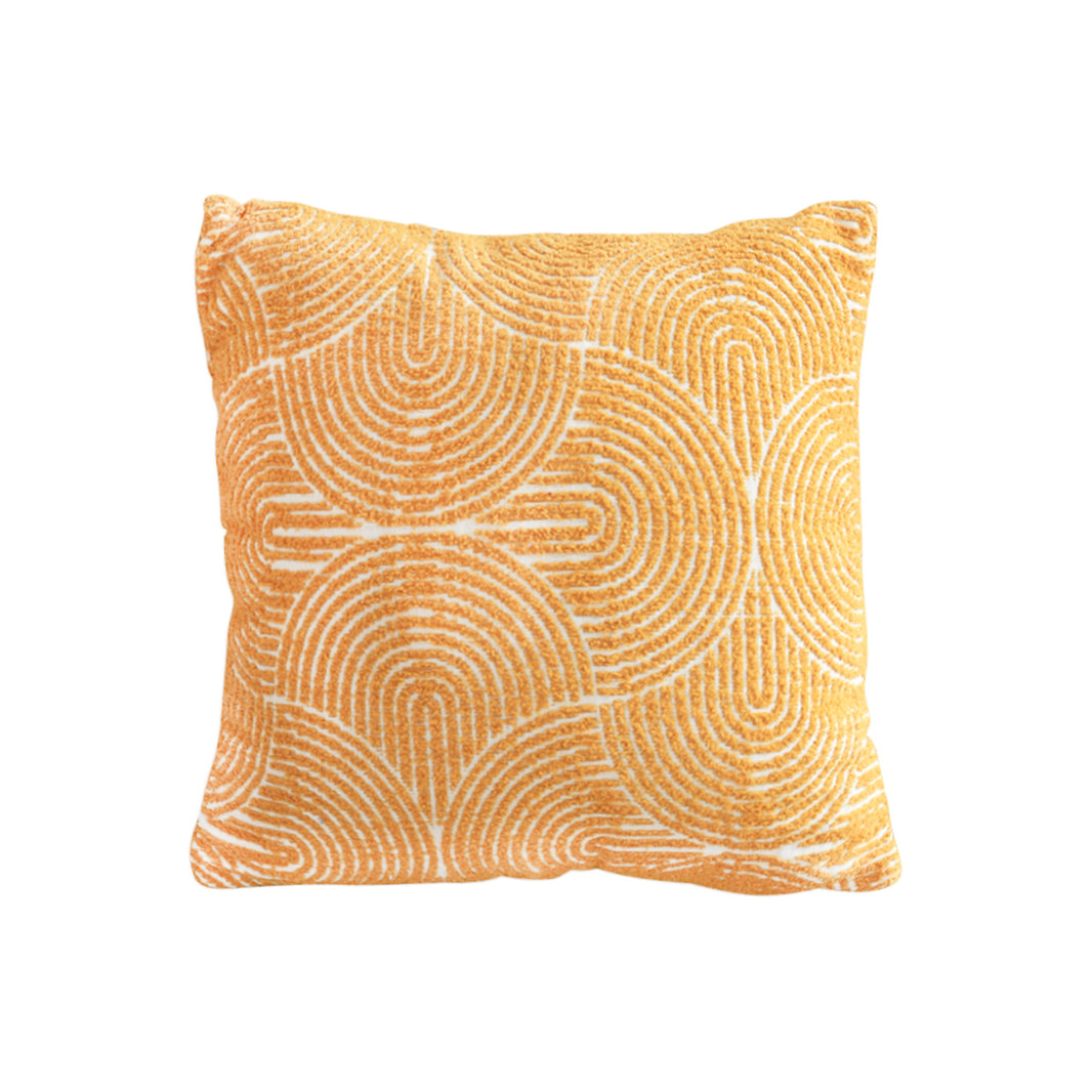SOGA 50cm Mustard Yellow Throw Pillow Geometric Indoor and Outdoor Corded for Home Decor