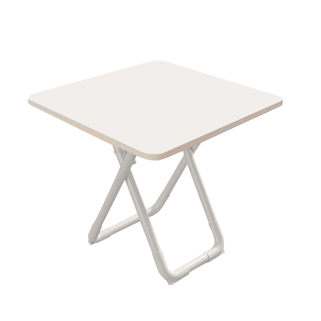 SOGA 80cm White Square Table with White Legs Modern Minimalist Design for Home Decor