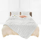 SOGA 160X200cm Throw Blanket White Double Layer Rabbit Fur Cozy Comfort with Stylish Decor