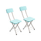 SOGA Blue Foldable Chair Space Saving Lightweight Portable Stylish Seat Home Decor Set of 2