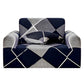 SOGA 1-Seater Checkered Sofa Cover Couch Protector High Stretch Lounge Slipcover Home Decor