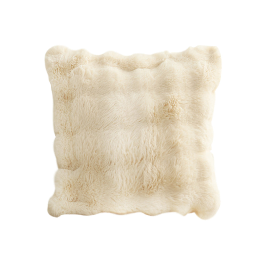 SOGA 50cm Throw Pillow Light Camel Color with Rabbit Square Cushion for Living Room Home Decor