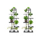 SOGA 2X 6 Tier 7 Pots Black Metal Plant Stand Flowerpot Display Shelf Rack Indoor Home Office Decor
