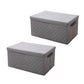 SOGA 2X Large Grey Non-Woven Diamond Quilt Grid Fabric Storage / Organizer Box