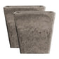 SOGA 2X 27cm Sand Grey Square Resin Plant Flower Pot in Cement Pattern Planter Cachepot for Indoor Home Office