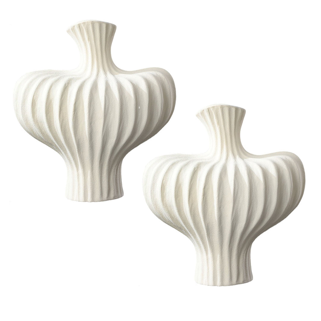 SOGA 2X 28X30cm Large Ornament Vases Countertop Decoration Accessories Porch Crafts Home Decor