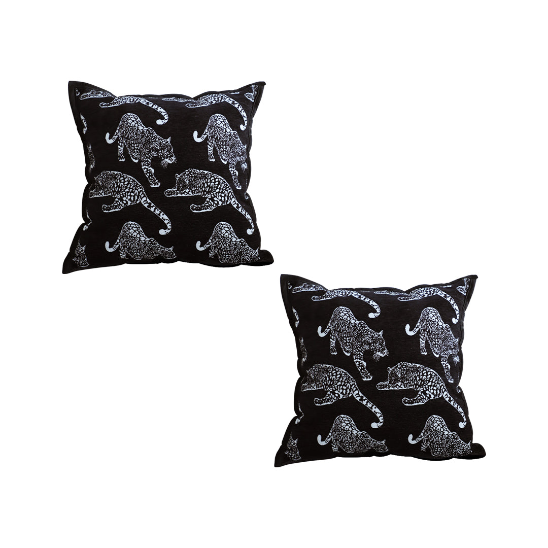 SOGA 2X 45cm Throw Pillow Black Leopard Light Luxury Decorative Cushion for Living Room