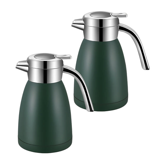 SOGA 2X 2.2L Stainless Steel Insulated Vacuum Flask Water Bottle Green