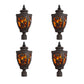 Vintage Lamp 4X 50.8cm Elegant Post Light with Aluminum and Glass Lantern Classic Outdoor Lighting