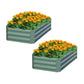SOGA 2X 90cm Rectangle Galvanised Raised Garden Bed Vegetable Herb Flower Outdoor Planter Box