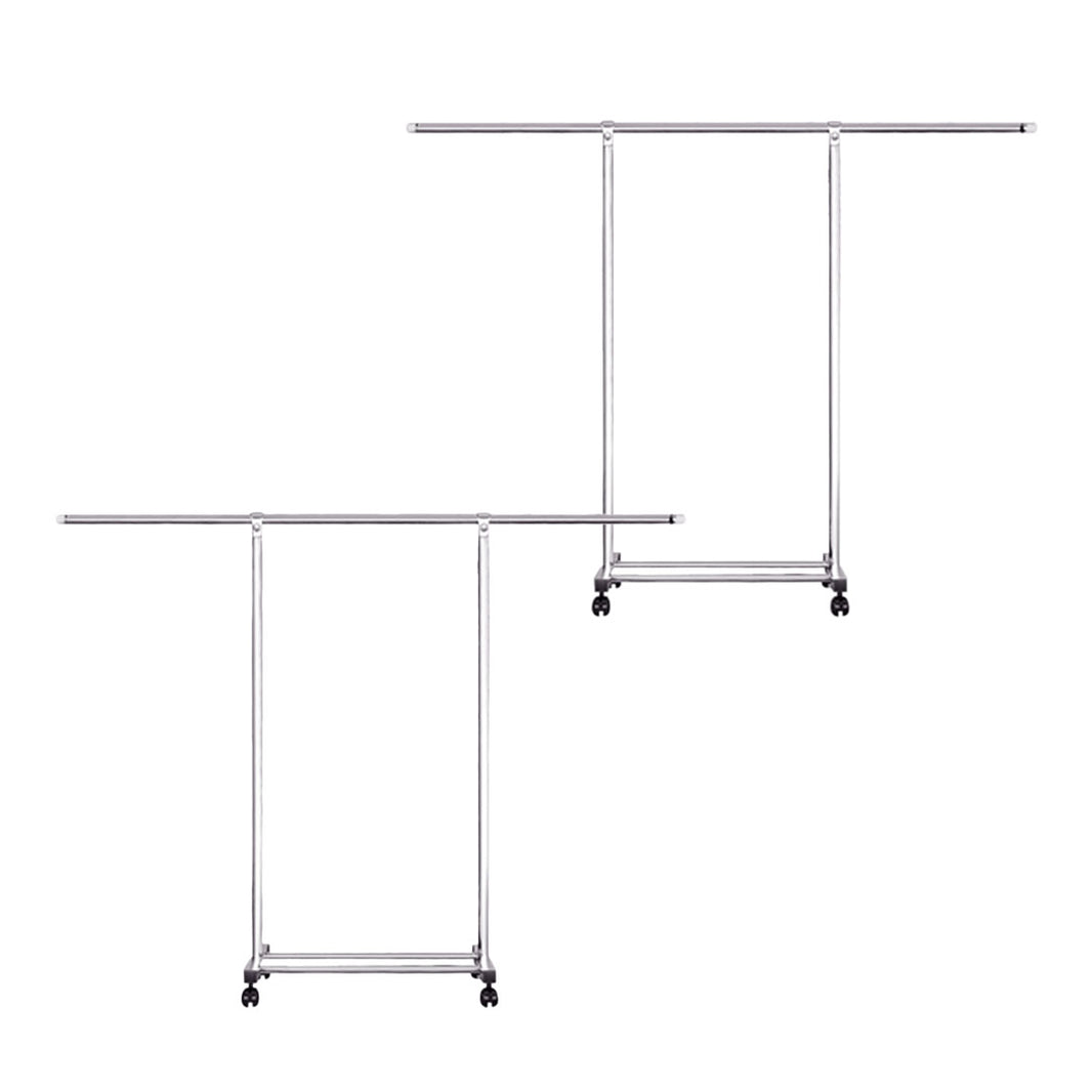 SOGA 2X 180cm Stainless Steel Floor-Standing Clothes Rack - Durable and Space-Saving Laundry Organizer