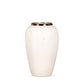 SOGA 30x19cm Plain White Medium Ceramic Flower Vase Elegant Living Room Home Decor