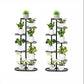 SOGA 2X 7 Tier 8 Pots Black Metal Plant Rack Flowerpot Storage Display Stand Holder Home Garden Decor