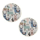 SOGA 2X 120cm Alpaca Cactus Pattern Rug Desert Animals Non-Slip Round Area Rugs for Living Room Dining Room