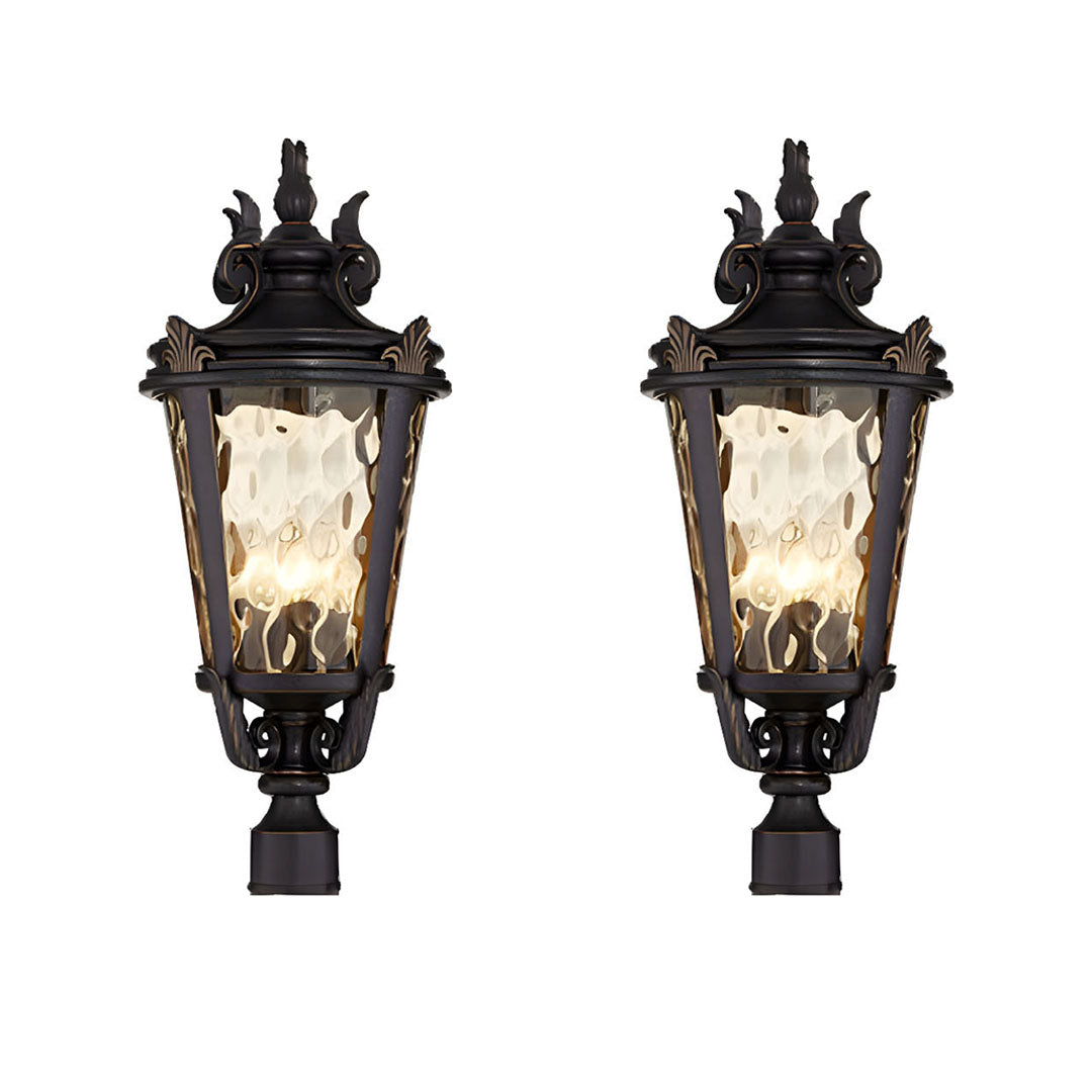 Vintage Lantern 2X 63.5cm Outdoor Post Lantern Light Classic Charm Elegant Patio Antique Inspired Outdoor Lighting