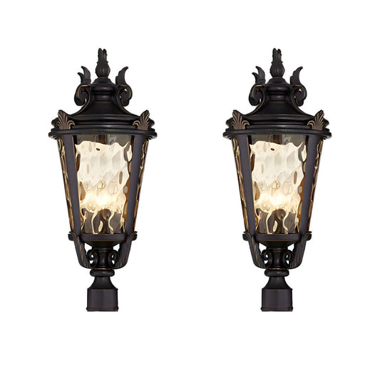 Vintage Lantern 2X 63.5cm Outdoor Post Lantern Light Classic Charm Elegant Patio Antique Inspired Outdoor Lighting