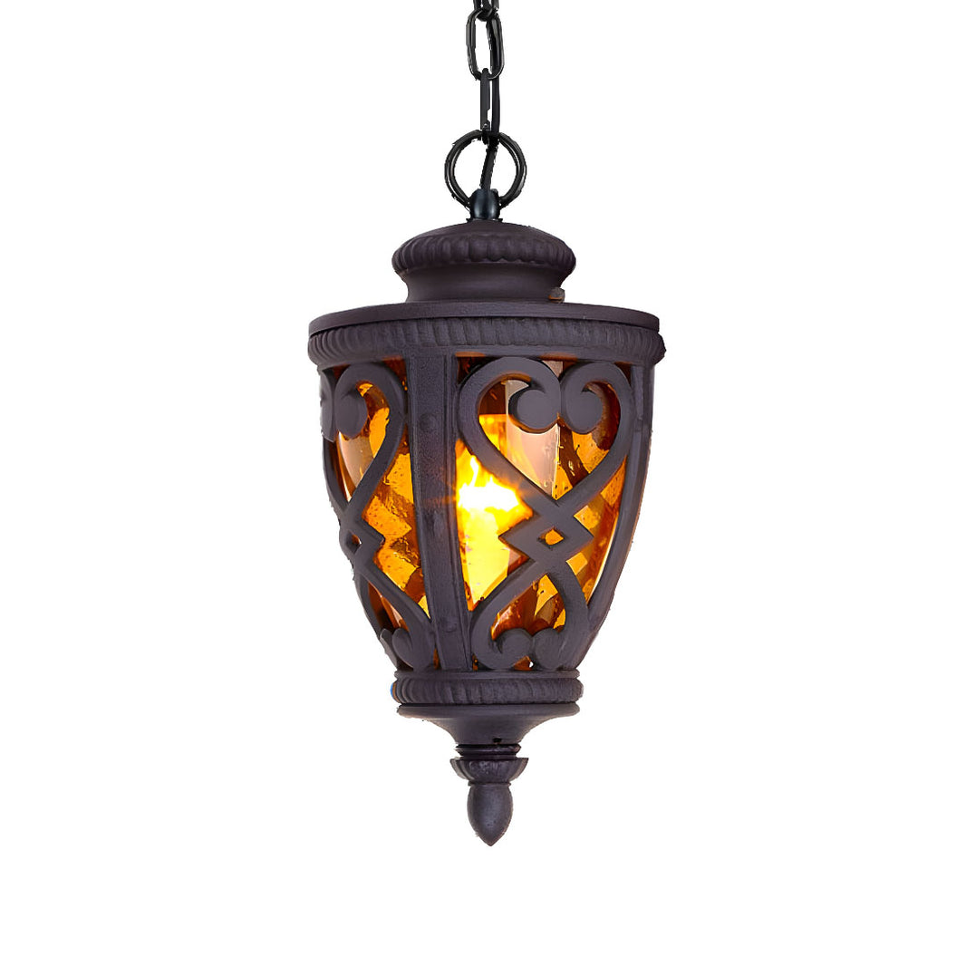 Vintage Lamp 48cm Aluminum Glass Lantern Chandelier for Home Decor