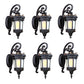 Vintage Lantern 6X 62cm Wall Light Elegant Aluminum & Glass Design Classic Outdoor Lighting Rustic Vintage Style