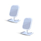 SOGA 2X 26cm White Squared Smart LED Makeup Bedroom Table Vanity Mirror Tricolor Adjustable Light