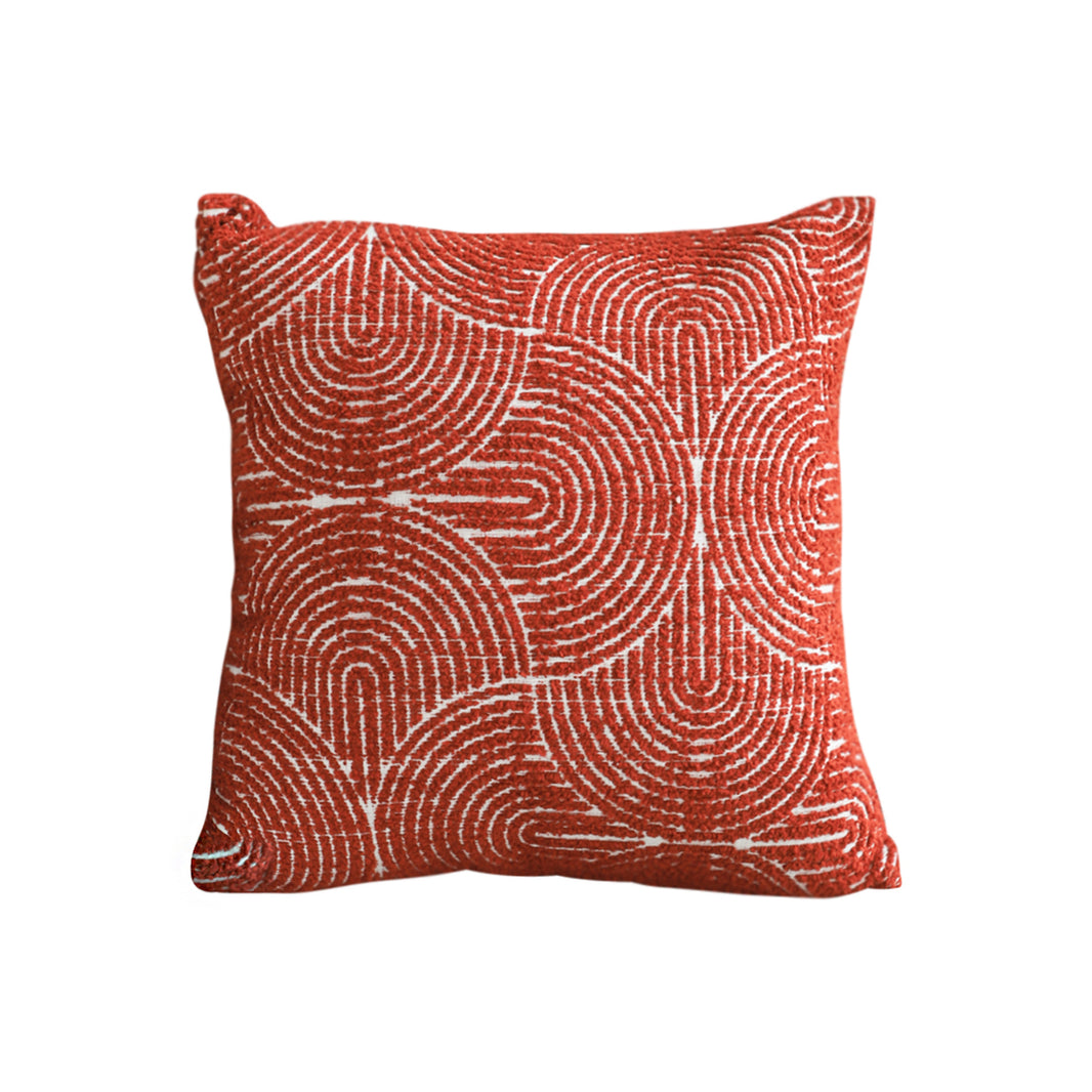 SOGA 50cm Throw Pillow Burgundy Cinnabar Perfect Burnt Indoor and Outdoor Corded for Home Decor