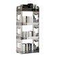 SOGA 38x24cm Clear 3 Tier Bookshelf & Cosmetic Storage Organizer Trolley Rack