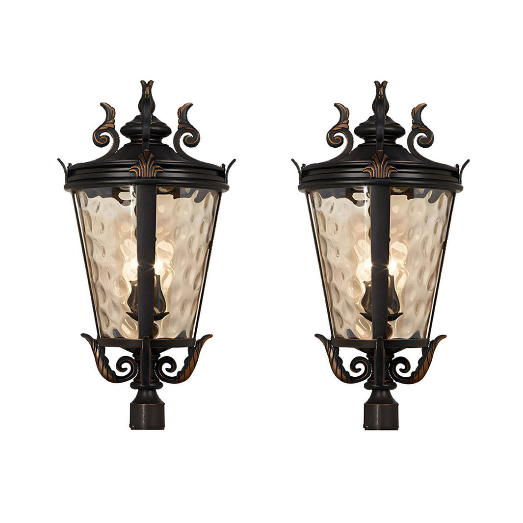 Vintage Lantern 2X 71.2cm Wall Lamp Modern Aluminum & Glass Wall Light Classic Outdoor Sconce Decorative Exterior Lighting
