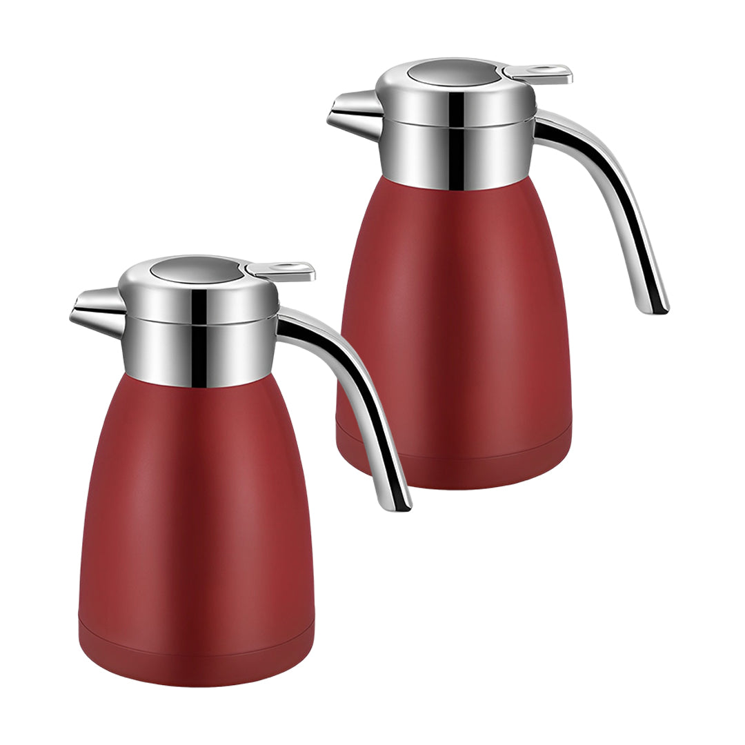 SOGA 2X 2.2L Stainless Steel Insulated Vacuum Flask WaterBottle Red