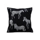 SOGA 50cm Throw Pillow Black Light Luxury Zebra Square Pillow for Home Decor
