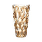SOGA 29.8cm Golden Amber Glass Crystal Vase Elegant Modern Home Décor