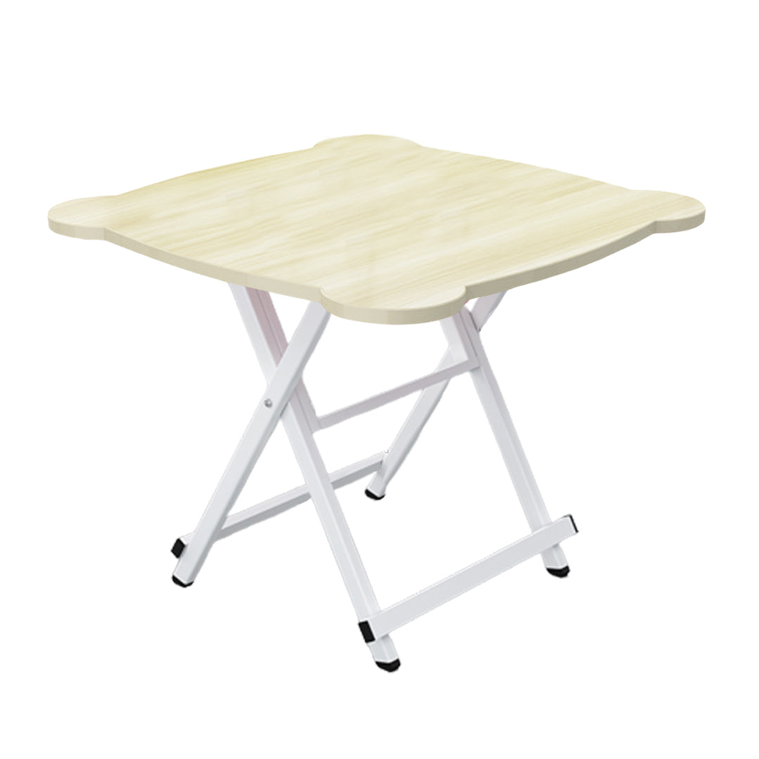 SOGA White Minimalist Cat Ear Folding Table Indoor Outdoor Portable Stall Desk Home Decor