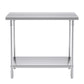 SOGA 100*70*85cm Commercial Catering Kitchen Stainless Steel Prep Work Bench