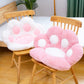 SOGA Pink Paw Shape Cushion Warm Lazy Sofa Decorative Pillow Backseat Plush Mat Home Decor