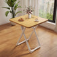 SOGA 2X 80cm Wood Color Board Square Table with White Legs Modern and Stylish Design for Home Decor
