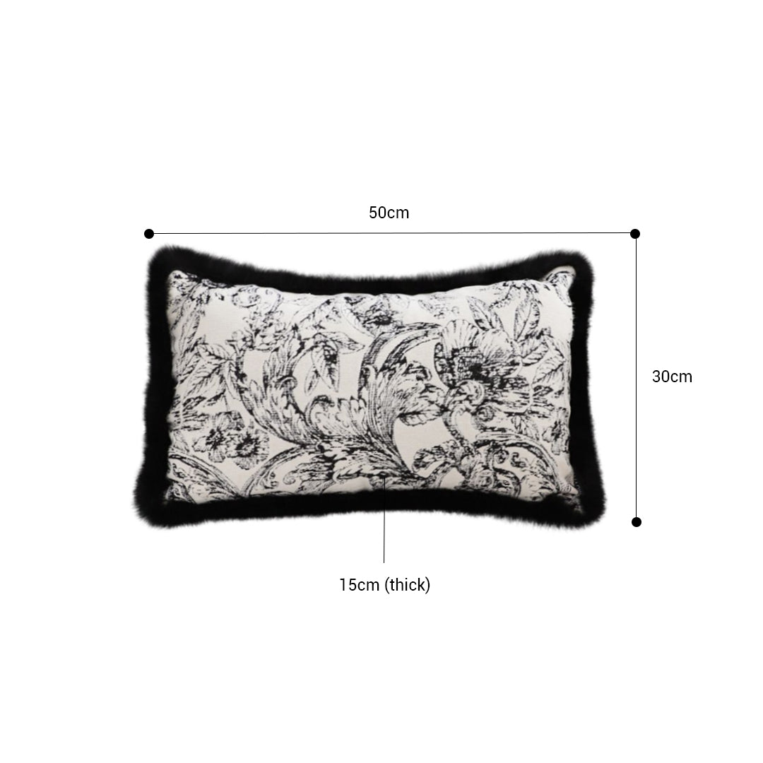 SOGA 35cm Elegant Decorative Luxury Victorian Rose French Embroidery Throw Pillow