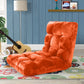 SOGA 4X Floor Recliner Folding Lounge Sofa Futon Couch Folding Chair Cushion Orange