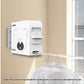 SOGA 160mm Wall-Mounted Clothes Line Dry Rack Retractable Space-Saving Foldable Hanger White
