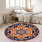 SOGA 90cm Round Mandala Ethnic Style Round Carpet, Anti-slip Doormat, Home Decor