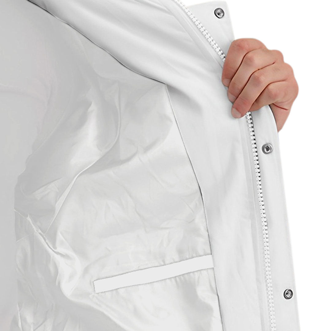 abbee White Large Winter Fur Hooded Thick Overcoat Jacket Stylish Lightweight Quilted Warm Puffer Coat
