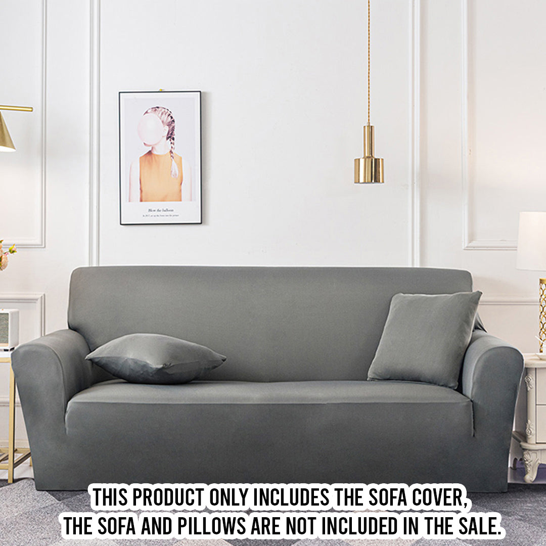 SOGA 1-Seater Grey Sofa Cover Couch Protector High Stretch Lounge Slipcover Home Decor