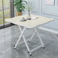 SOGA 2X White Minimalist Cat Ear Folding Table Indoor Outdoor Portable Stall Desk Home Decor