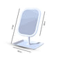 SOGA 26cm White Squared Smart LED Makeup Bedroom Table Vanity Mirror Tricolor w/ 5x Magnification