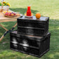 SOGA 2X 52.5x35.5cm 55L Black Car & Camping Foldable Storage Box Crate Stackable Container No Handle