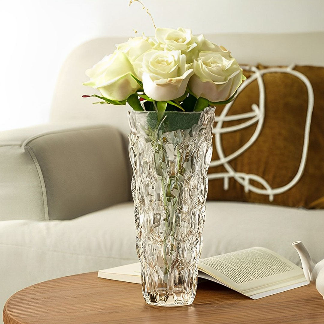 SOGA 29cm Glass Clear Vase Crystal VASE Thick Modern Home Decor
