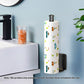 SOGA 2X Black Wall-Mounted Kitchen Roll Holder Organiser Space Saving Rack