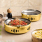 SOGA 28cm Dry Pot with Hammered Texture Natural Gold Color Kitchen Essential