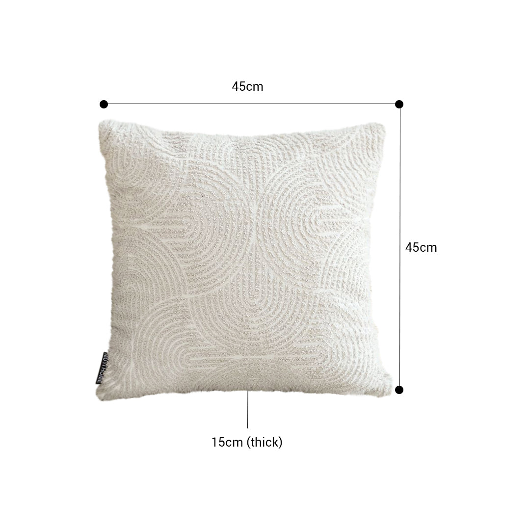 SOGA 50cm Gray Pillow Basic Square Stylish Geometric Plush Solid Decorative Covers Throw Pillow