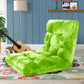 SOGA 4X Floor Recliner Folding Lounge Sofa Futon Couch Folding Chair Cushion Green