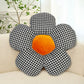 SOGA 2X Black Flower Cushion Shaped for Floor and Sitting Throw Pillow