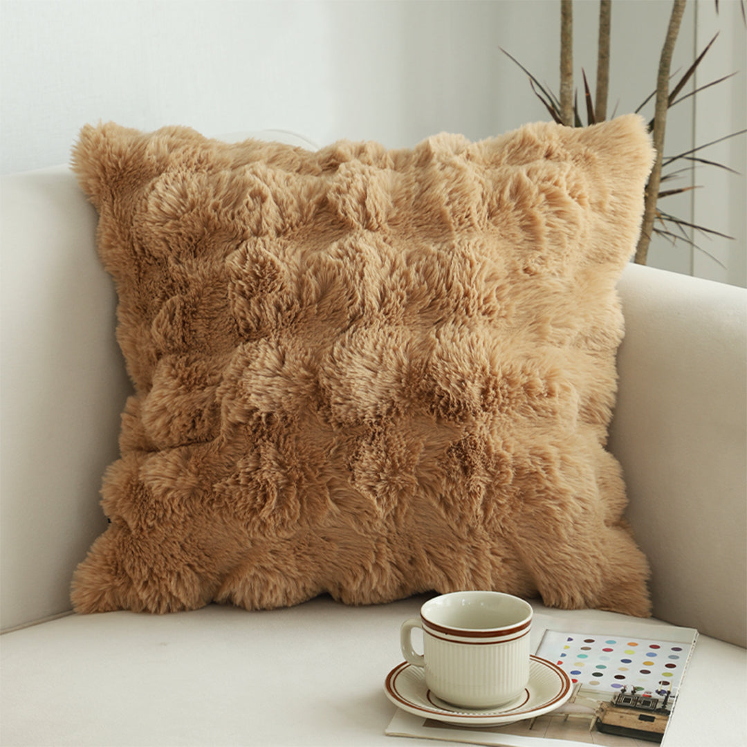 SOGA 50cm Throw Pillow Coffee with Rabbit Square Cushion for Living Room Home Decor