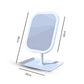 SOGA 26cm White Squared Smart LED Makeup Bedroom Table Vanity Mirror Tricolor w/ 5x Magnification